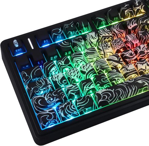 مجموعة Tsungup PBT Keycaps Cherry Blossom Keycap - أغطية مفاتيح وردية مطبوعة جانبية مخصصة، 135 مفتاحًا أغطية مفاتيح متدرجة DoubleShot Sakura Keycaps Cherry Profile Keyboard Keycaps للوحات المفاتيح الميكانيكية in Kuwait