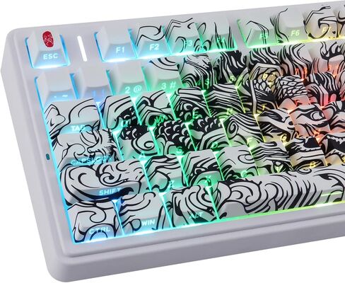 مجموعة Tsungup PBT Keycaps Cherry Blossom Keycap - أغطية مفاتيح وردية مطبوعة جانبية مخصصة، 135 مفتاحًا أغطية مفاتيح متدرجة DoubleShot Sakura Keycaps Cherry Profile Keyboard Keycaps للوحات المفاتيح الميكانيكية in Kuwait