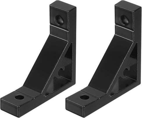 uxcell 2Pcs 90 Degree Angle Aluminum Profile Corner Brackets, Corner Brace Joint Connectors for 3030 Series (Black) in Saudi Arabia