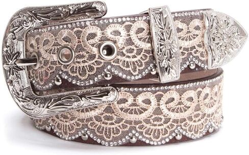 M&F Western 1.5" Lace Overlay Belt in Kuwait