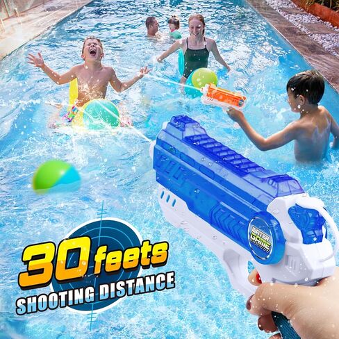 Water Gun for Kids Adults - 4 Pack Soaker Squirt Guns with High Capacity Long Shooting Range - Super Water Blaster Pool Toys for Summer Swimming Beach Water Fighting in Kuwait