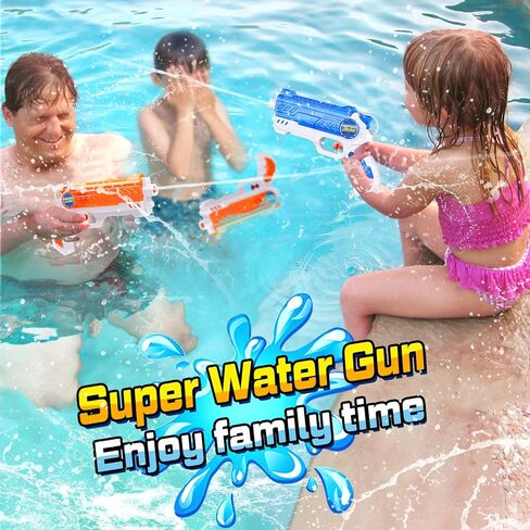 Water Gun for Kids Adults - 4 Pack Soaker Squirt Guns with High Capacity Long Shooting Range - Super Water Blaster Pool Toys for Summer Swimming Beach Water Fighting in Kuwait
