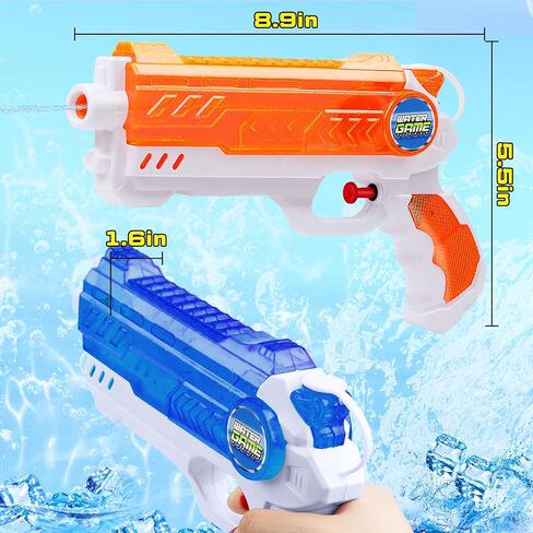 Water Gun for Kids Adults - 4 Pack Soaker Squirt Guns with High Capacity Long Shooting Range - Super Water Blaster Pool Toys for Summer Swimming Beach Water Fighting in Kuwait