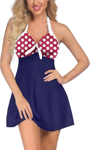 Avidlove Swimsuits للنساء من قطعتين رجعية Tankini مجموعة الرسن بدلات الاستحمام عتيقة مع Boyshorts M-4XL in Kuwait