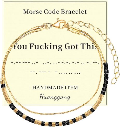 Inspirational Gifts for Women, Morse Code Bracelets Secret Message for Daughter Mom Best Friend Teacher Mother's Day Valentine's Day Birthday Christmas Graduation Unique Funny Gifts in Saudi Arabia