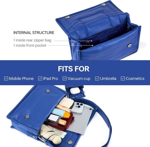 LAFESTIN PU Leather Shoulder Purses For Women With Mini Purse, Large Satchel Bags Adjustable Strap Women's Crossbody Handbags in Kuwait