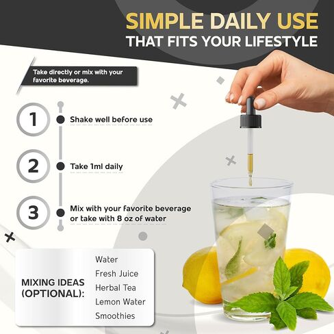 Organic Tribulus ، Maca Root ، Panax Ginseng ، Ashwagandha Liquid Drops - 1670mg لكل وجبة ، طعم قوي ، طعم طبيعي ، مصنوع من الولايات المتحدة ومختبر - 2 أوقية (60 مل) in Kuwait