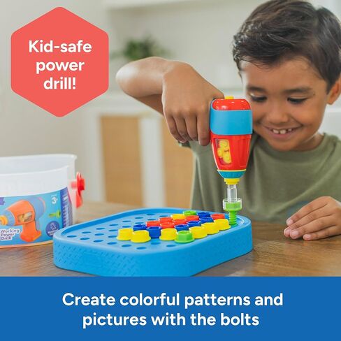 لعبة ديزاين اند دريل بولت-ات باكيت، مثقاب ودلو مليء بالمسامير بالوان جميلة ورائعة in Kuwait