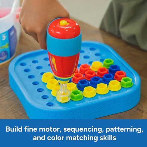 لعبة ديزاين اند دريل بولت-ات باكيت، مثقاب ودلو مليء بالمسامير بالوان جميلة ورائعة in Kuwait