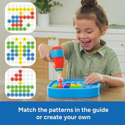 لعبة ديزاين اند دريل بولت-ات باكيت، مثقاب ودلو مليء بالمسامير بالوان جميلة ورائعة in Kuwait