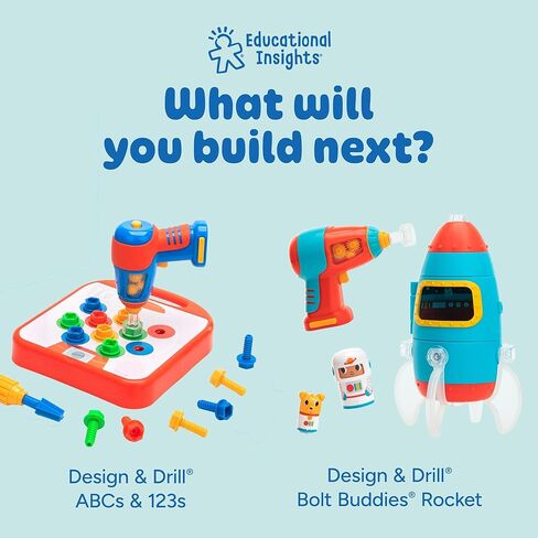 لعبة ديزاين اند دريل بولت-ات باكيت، مثقاب ودلو مليء بالمسامير بالوان جميلة ورائعة in Kuwait