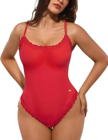 Popilush Lace Body Suits Women - Spaghetti Strap Tank Top Square Neck Camisole Cute Out Tops Bodysuit Concert in Kuwait