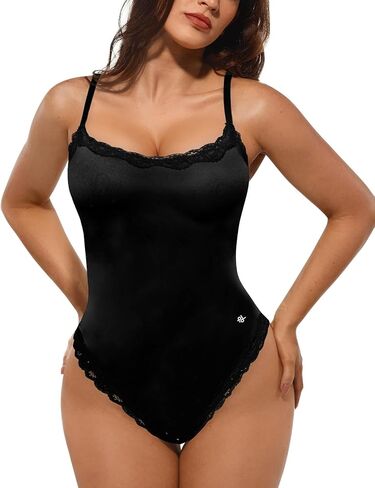 Popilush Lace Body Suits Women - Spaghetti Strap Tank Top Square Neck Camisole Cute Out Tops Bodysuit Concert in Saudi Arabia