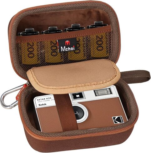 MCHoi Hard Travel Case مناسبة لكاميرا Kodak Ektar H35 H35N Half Frame Film ، حاملي منظمات الكاميرا الرقمية لـ Kodak Ultra F9 M35 M38 Paper Shoot ، لفات فيلم 35 مم ، CASE ، Green فقط ، Green in Kuwait