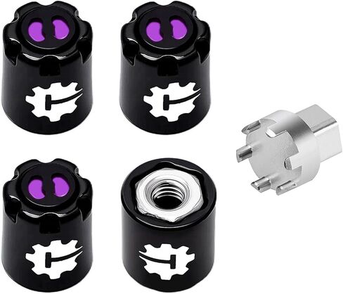 4PCS Aluminum M2 Wheels Center Caps Lock Nuts for 1/24 RC Crawler Car SCX24 AX24 Upgrade(Chrome) in Kuwait
