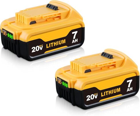 2PACK 6000mAh Lithium ION Replacement for DeWalt 20V MAX Battery X*R DCB204 DCB206 DCB203 DCB200 DCB201 DCB205-2 DCB181 DCB180 Compitable with Dewalt 20v Tools in Kuwait