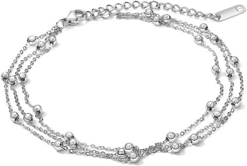 Ankle Bracelets for Women,18K Gold Plated Anklet for Women Cute Gold Anklets for Women Waterproof Beach Jewelry in Kuwait