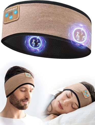 Sleep Headphones Wireless Bluetooth - Music Sleeping Sports Headband with Built in Stereo Hi Fi Speakers Wonmen Headband for Travel Workout Meditation Yoga Housework Gifts in Kuwait