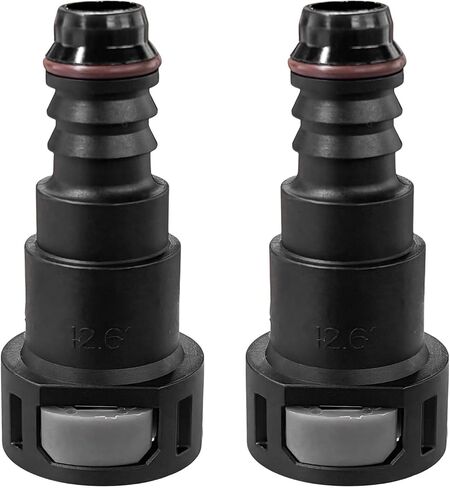 2 PCS Fuel Line Quick Connector, 3/8 SAE to 5/16 ID Nylon Tubing Straight Fuel Line Connector, Bundy Female to Hose Barb Straight Fitting Quick Plugs for Most Vehicles (Elbow) in Kuwait