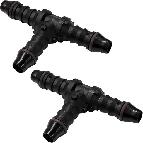 2 PCS Fuel Line Quick Connector, 3/8 SAE to 5/16 ID Nylon Tubing Straight Fuel Line Connector, Bundy Female to Hose Barb Straight Fitting Quick Plugs for Most Vehicles (Elbow) in Kuwait