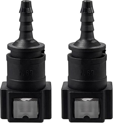 2 PCS Fuel Line Quick Connector, 3/8 SAE to 5/16 ID Nylon Tubing Straight Fuel Line Connector, Bundy Female to Hose Barb Straight Fitting Quick Plugs for Most Vehicles (Elbow) in Kuwait