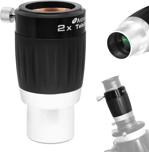 Astromania Barlow Lens 3X 1.25 Inch - 4-Elements Multi-Coated Metal TeleXtender for Telescope - Premium Apochromatic Design Telescope Accessories for Astronomical Photography in Kuwait