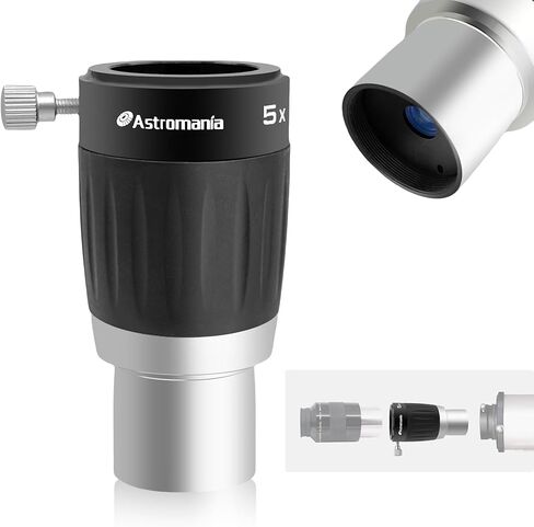 Astromania Barlow Lens 3X 1.25 Inch - 4-Elements Multi-Coated Metal TeleXtender for Telescope - Premium Apochromatic Design Telescope Accessories for Astronomical Photography in Kuwait