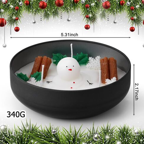 شمعة عيد الميلاد ذوبان شمعة رجل الثلج عيد الميلاد التوابل القرفة الصويا شمعة ثلج على شكل شمعة هدية الشتاء للنساء عيد الميلاد ريفي مزرعة ديكور المنزل الجداول in Kuwait