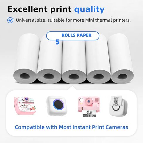 Kids Instant Print Camera-M2 | Inspire Kids to Explore & Createwith 2.4" Screen, 24MP Photo & 1080P Video, for Ages 3-12, with 32GB Card & 7 Paper Rolls, Monochrome Thermal Printing in Saudi Arabia