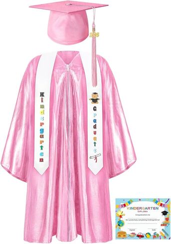 ثوب التخرج اللامع لرياض الأطفال و CAP مع 2025 Tassel (Pink ، 30) in Kuwait