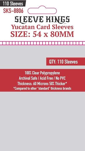 Sleeve Kings Magnum Lost Cities Card Sleeves (70x110mm) - 110 Pack, 60 Microns in Kuwait