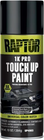 Raptor 1K Pro Universal Touch Up Paint Spray, Professional Grade, Tough & Durable, Extra Protection, Black in Kuwait