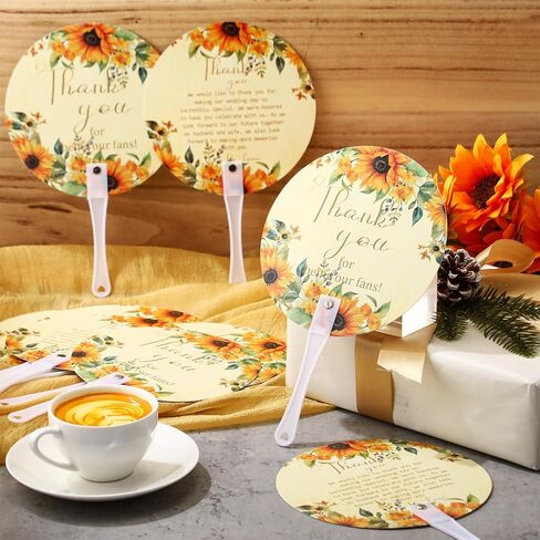 Roowest 100 Pcs Wedding Fans Bulk for Guests Floral Handheld Wedding Fans Gifts with Handle for Ceremony Bridal Shower Birthday Party Decoration in Saudi Arabia