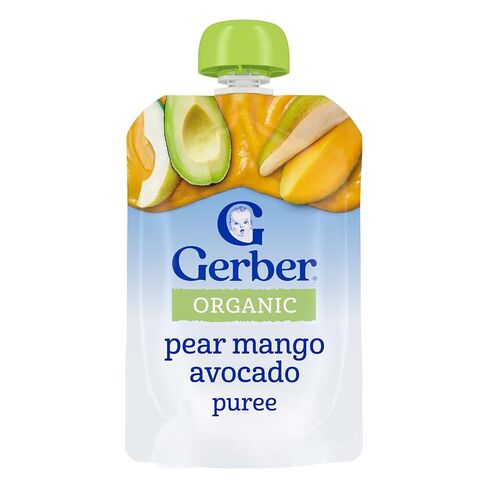 Gerber Organic Peach Strawberry Baby Food, 3.5 Oz Pouch in Saudi Arabia