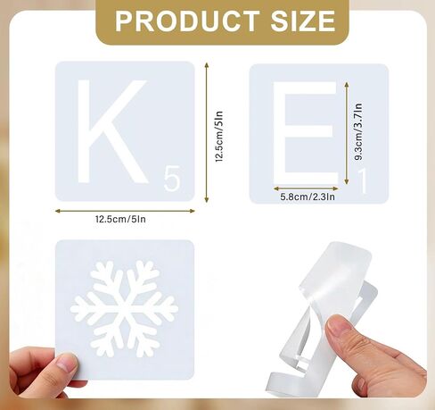 ilauke Scrabble Tiles for Crafts & 5x5 Blank Wood Square, Perfect for Wall Decor, Farmhouse Style, Scrabble Pieces, Wooden Letters (26 Large Scrabble Tiles, 36pcs Unfinished Wood Squares) in Kuwait