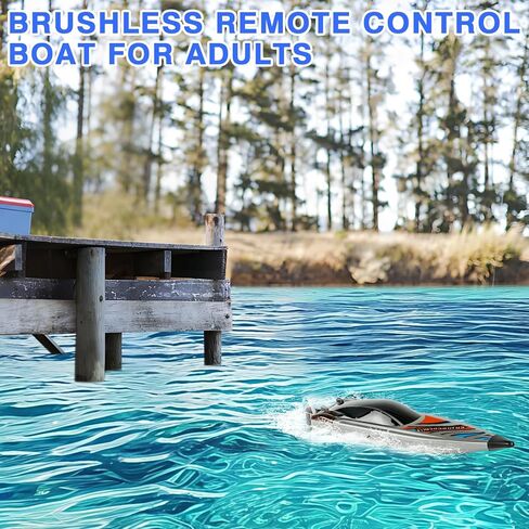 Cheerwing 22" Large RC Racing Boats, Brushless Remote Control Boat 40 Km/h with LED Lights High Speed for Adults and Kids in Kuwait