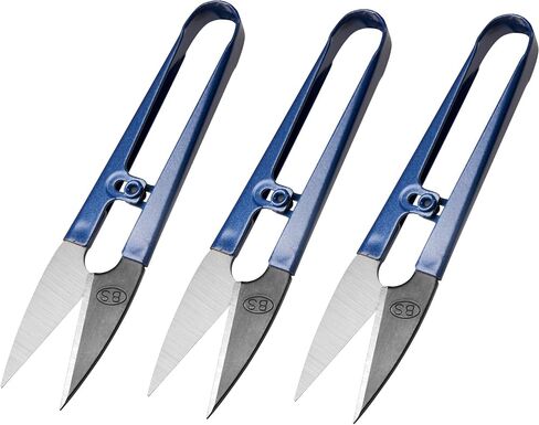 Beaditive Sewing Scissors (3-Piece Set) High-Carbon Steel Thread, Yarn, Embroidery Clippers | Handheld Snippers for Arts, Crafts, and DIY Projects | Multipurpose Use Navy Blue in Kuwait