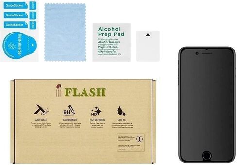 IFLASH iPhone 7/8 Matte Screen Protector, Anti-Glare & Anti-Fingerprint Tempered Glass Matted Finishing Shield for iPhone 7/8 4.7" - Case Friendly//Bubble Free/Smooth 3D Touch/Anti Glare version in Kuwait