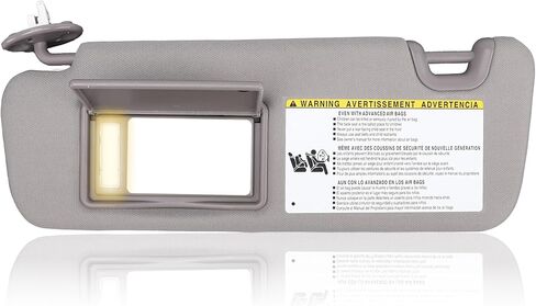 Driver Left Side Sun Visor Replacement Compatible with Toyota Highlander 2014 2015 2016 2017 2018 2019 Replaces# 74320-0E074-B0 Color Gray in Kuwait