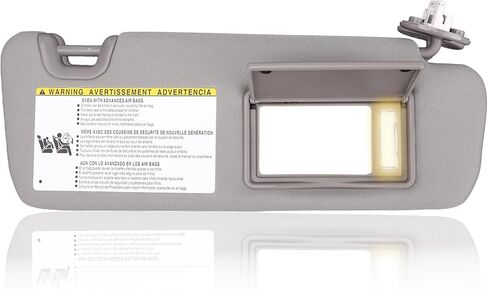 Driver Left Side Sun Visor Replacement Compatible with Toyota Highlander 2014 2015 2016 2017 2018 2019 Replaces# 74320-0E074-B0 Color Gray in Saudi Arabia