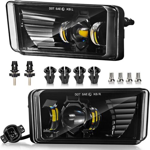 Upgraded LED Fog Lights Assembly for Suburban Tahoe 2007-2014, Avalanche 2007-2013, Camaro 2010-2013, Colorado 2015 2016, Silverado 2015, for GMC Acadia Yukon Replacement Lamp in Kuwait
