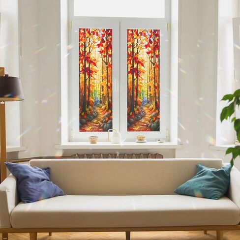 Majestic Snowy Mountain Stained Glass Window Film, Majestic Snowy Mountain Stained Glass Window Film for Door Heat Anti UV in Kuwait