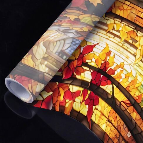 Majestic Snowy Mountain Stained Glass Window Film, Majestic Snowy Mountain Stained Glass Window Film for Door Heat Anti UV in Kuwait