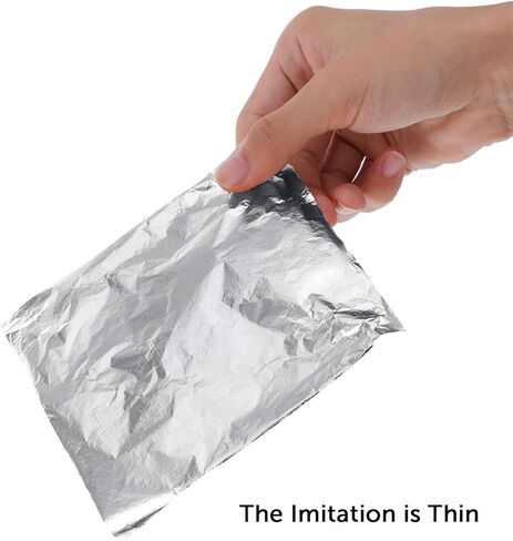 Imitation Leaf for Gilding Crafting, Arts Project, Furniture Decoration, 5.5 by 5.5 Inches (Silver, 100 Pieces) in Kuwait