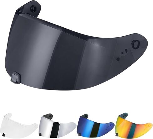 R420 Visor Shield Repalcement, UV Protection Outer Face Helmet Shield Compatible with R420 Motorcycle Accessories (Chrome Blue) in Saudi Arabia
