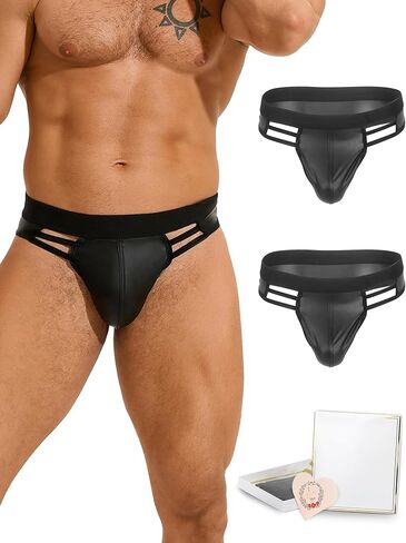 ohyeahlady Jockstraps for Men Low Rise G-String Thong Underwear Pouch Trunks Clubwear Jock Strap Briefs Black S-XXL in Saudi Arabia