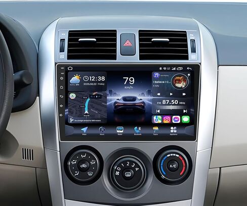 ستيريو راديو السيارة لـ Corolla 2009 2010 2011 2012 4G+32G: Android 13 Bluetooth 5.0 دقة شاشة السيارة 1280x800 مع نظام ملاحة GPS 5G-WiFi - دعم CarPlay Android Auto in Kuwait