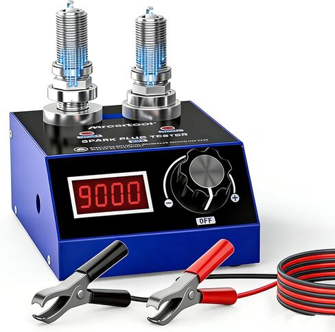 MR CARTOOL H90 Automotive Spark Plug Tester Dual Holes Engine Ignition Coil Tester 500~9000rpm Ignition Plug Analyzer for DC 12V Vehicles in Saudi Arabia
