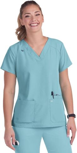 KOI Next Gen 1019 Women's Hustle and Heart Scrub Top Charcoal XL in Saudi Arabia