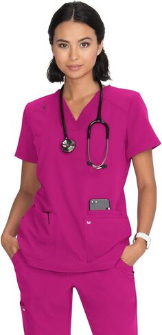 KOI Next Gen 1019 Women's Hustle and Heart Scrub Top Charcoal XL in Saudi Arabia